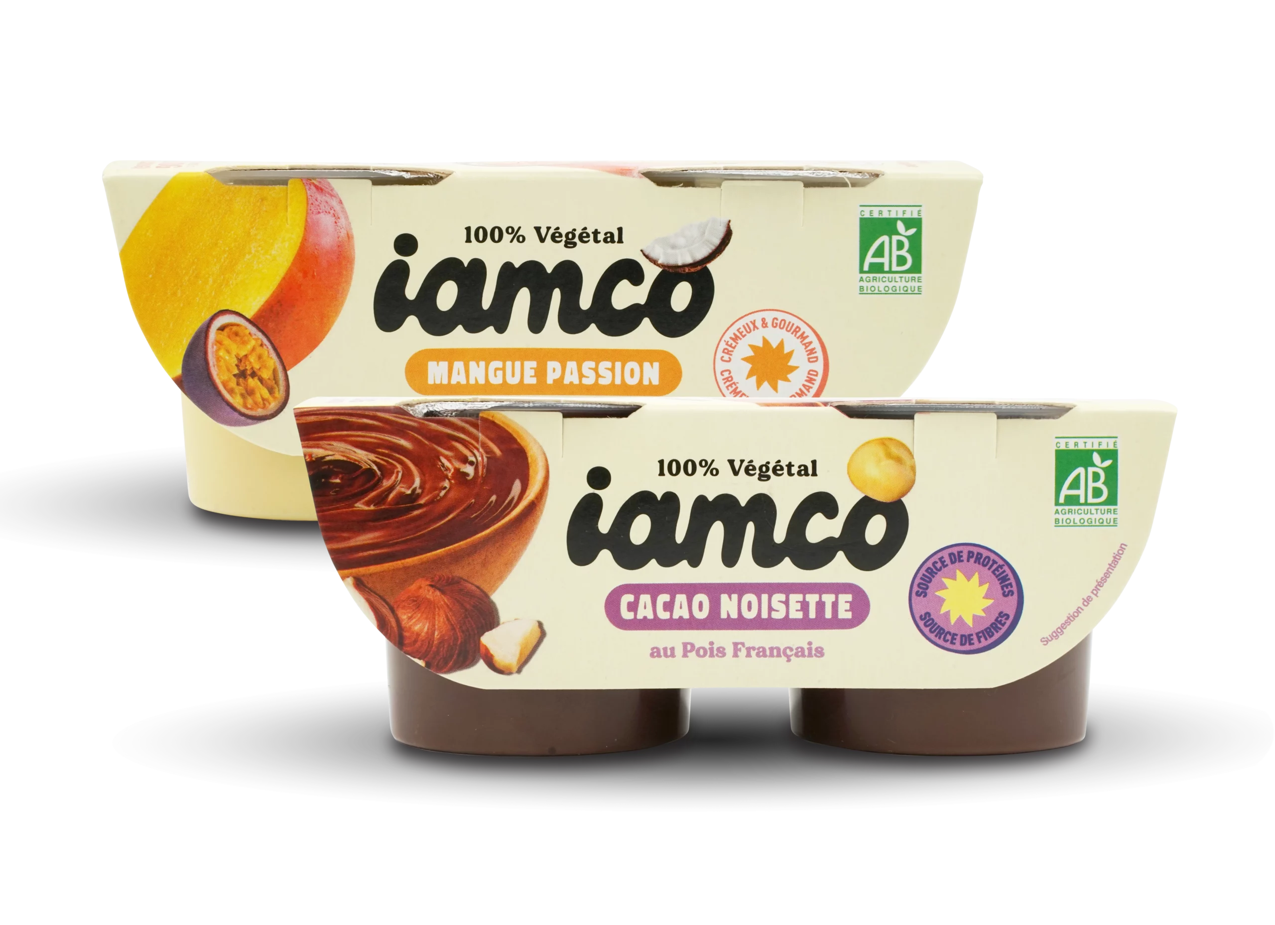 Iamco - Twins pots de yaourt au jus de pois français