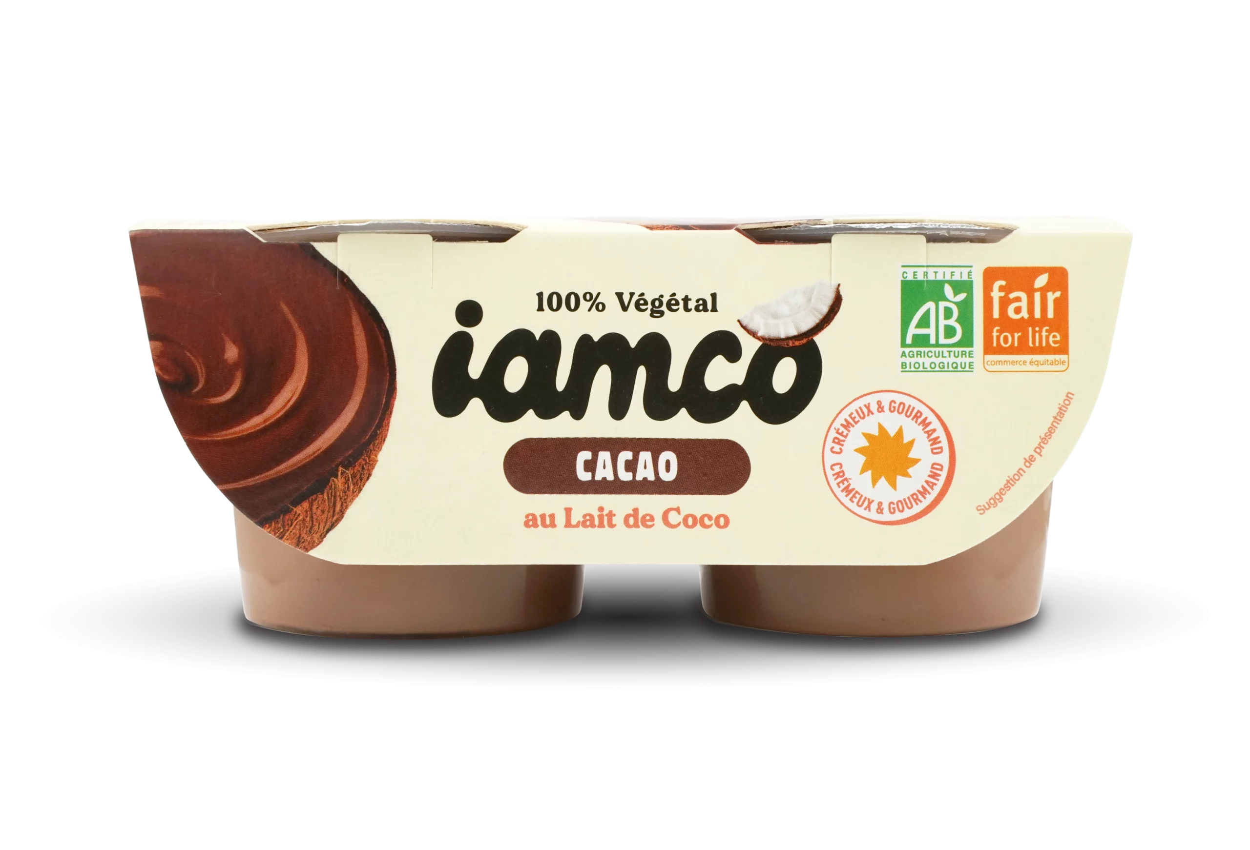 Iamco - Yaourt au lait de coco parfum cacao